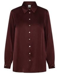 Marella - Silk-Blend Satin Shirt - Lyst