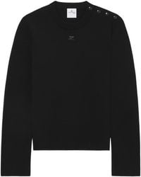 Courreges - Logo-Appliqué Cotton Sweatshirt - Lyst