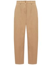 Moncler - Straight Leg Cotton Gabardine Pants - Lyst