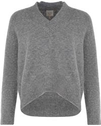 Alysi - V-Neck Long Sleeved Knitted Sweater - Lyst