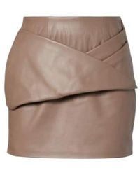 TOVE - Liss Pleated Leather Miniskirt - Lyst