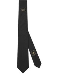 Gucci - Logo Embroidered Tie - Lyst