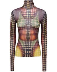 Jean Paul Gaultier - Sheer Printed T-Shirt - Lyst