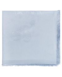 Ferragamo - Ferragamo Pattern Jacquar Frayed-Edge Scarf - Lyst