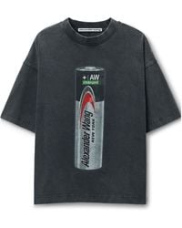 Alexander Wang - Battery Logo-Print Graphic T-Shirt - Lyst