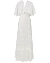 Elie Saab - Embroidered Cotton-Blend Lace Gown - Lyst