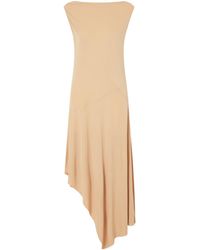 Alaïa - Asymmetrical Jersey-Crepe Midi Dress - Lyst