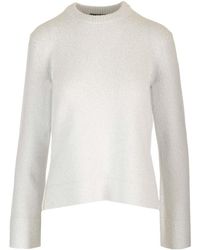 Theory - Long Sleeved Crewneck Knitted Jumper - Lyst