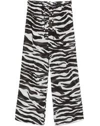 The Attico - Zebra Print Long Trousers - Lyst