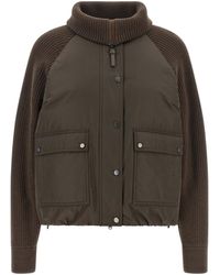 Brunello Cucinelli - Padded Ribbed-Knit Jacket - Lyst