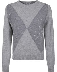 Peserico - Diamond Jacquard Jumper - Lyst