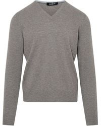 Gran Sasso - Fine Knit V-Neck Knitted Sweater - Lyst