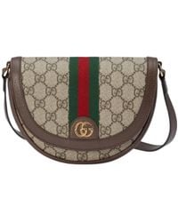 Gucci - Logo Plaque Ophidia Mini Shoulder Bag - Lyst