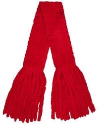 Bottega Veneta - Teddy Fleece Tassel Long Scarf - Lyst