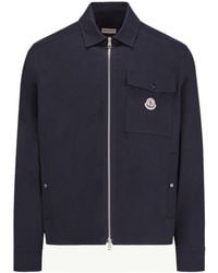 Moncler - Zip-Up Gabardine Shirt Jacket - Lyst