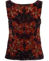 P.A.R.O.S.H. - Sequined Sleeveless Vest - Lyst