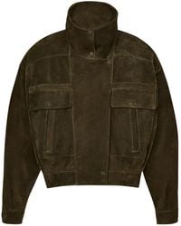 Saint Laurent - Calfskin Cropped Jacket - Lyst