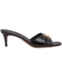 Fendi - Ffold Logo Plaque Sandals - Lyst