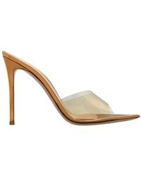 Gianvito Rossi - Elle Pointed Toe Slip-On Mules - Lyst
