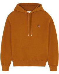 Maison Kitsuné - Fox-Appliqué Cotton Hoodie - Lyst