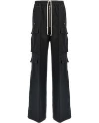Rick Owens - Drawstring Wide Leg Pants - Lyst