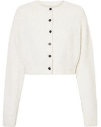 KHAITE - Cropped Knit Cardigan - Lyst
