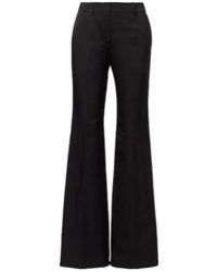 Magda Butrym - Cotton And Silk Flared Pants - Lyst