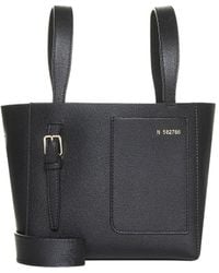 Valextra - Soft Bucket Micro Leather Tote Bag - Lyst