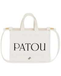 Patou - Small Logo-Printed Top Handle Bag - Lyst