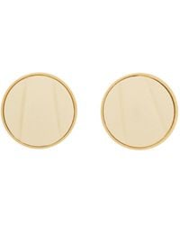 Chloé - Chloé Round Pleated Clip-On Earrings - Lyst