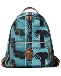 Versace - Lou Palm Print Backpack - Lyst