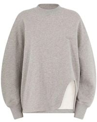 The Attico - The Logo Embroidered Crewneck Sweatshirt - Lyst
