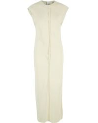 Ami Paris - Raw-Edge Sleeveless Midi Dress - Lyst