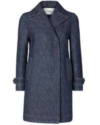 Fendi - Double Breasted Ff Denim Midi Jacket - Lyst