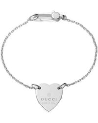 Gucci - Trademark Bracelet With Heart Pendant - Lyst