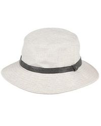 Brunello Cucinelli - Solid Color Medium Brim Bucket Hat - Lyst