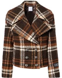 Patou - Check Double-Breasted Casual Jacket - Lyst