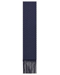 Ferragamo - Ferragamo Micro Gancini Printed Fringed Scarf - Lyst