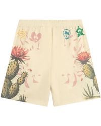 Barrow - Cactus Print Popeline Shorts - Lyst