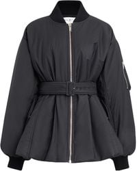 Alaïa - Belted Bomber Jacket - Lyst