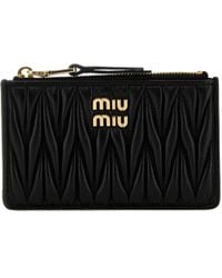 Miu Miu - Matelassé Zipped Wallet - Lyst
