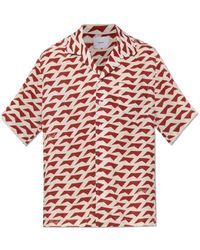 Rhude - Geometric-Patterned Satin Twill Shirt - Lyst