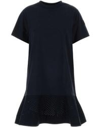 Moncler - Perforated-Hem T-Shirt Dress - Lyst