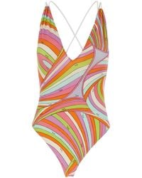 PUCCI - Spaghetti-Strap One-Piece Swimsuit - Lyst