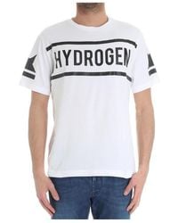 Hydrogen - T-Shirt With Round Neck And Short Sleeves - Lyst