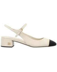 Miu Miu - Two-Toned Slingback Pumps - Lyst