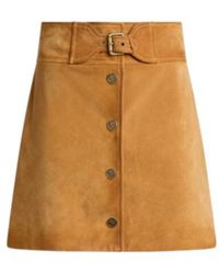 Etro - Suede Mini Skirt With Buckle - Lyst