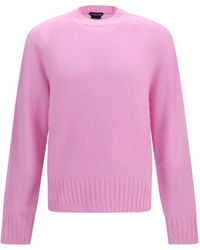 Tom Ford - Ribbed-Trim Long-Sleeve Sweater - Lyst