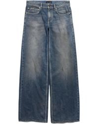 Balenciaga - Destroyed Wide-Leg Baggy Jeans - Lyst