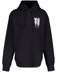 Y-3 - Logo Printed Drawstring Hoodie - Lyst